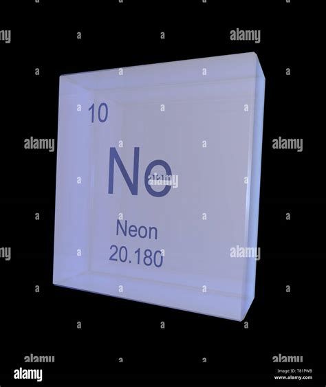 Neon Chemical Element Symbol Illustration Stock Photo Alamy