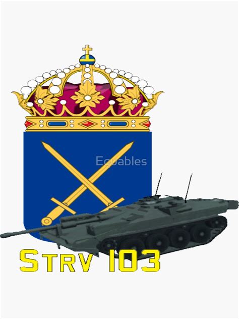 Swedish Strv 103 S Tank Sticker For Sale By Equables Redbubble