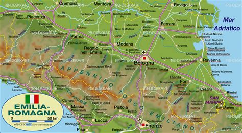 Nord 44° 32' 53.74 (espresso in notazione decimale. Karte von Emilia-Romagna (Italien) - Karte auf Welt-Atlas ...