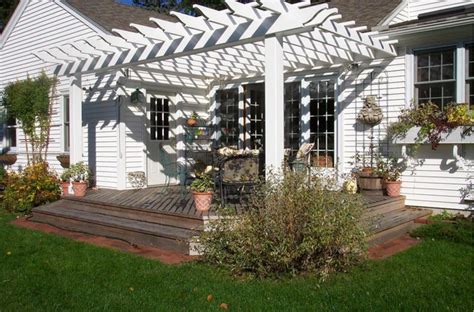 Pergolas Transitional Deck Providence By Archadeck Of West