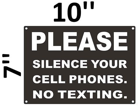 Please Silence Your Silent Cell Phones Sign