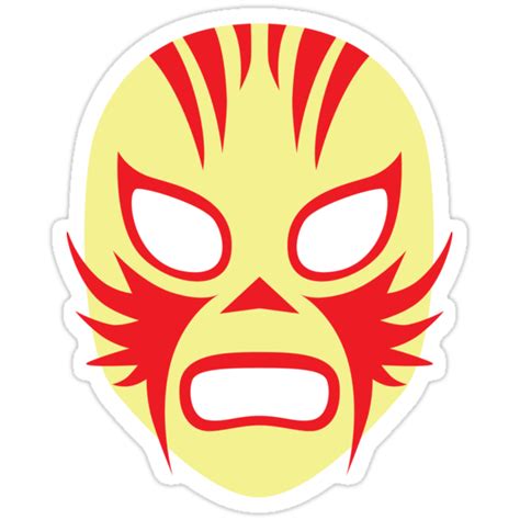 Mexican Wrestling Mask Luchador Stickers By Monsterplanet Redbubble