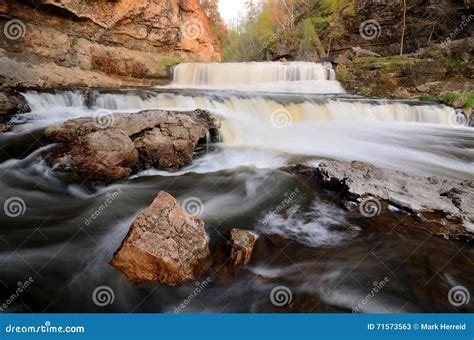 Willow River Falls Stock Image Image Of Flowing Cascade 71573563
