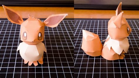 Making A Papercraft Eevee Diy Pokemon Youtube