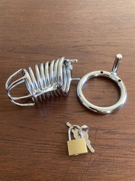 Locked Sub On Twitter Got My First Chastity Cage Today So Excited