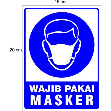 Jual Stiker Wajib Pakai Masker Shopee Indonesia
