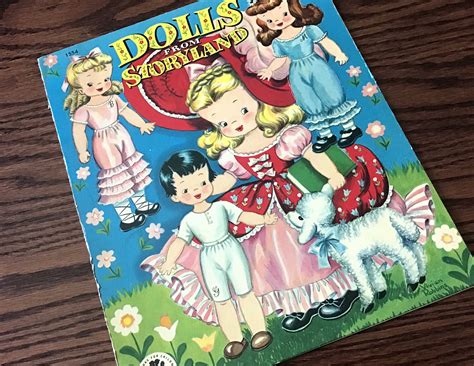 Vintage Paper Doll Book Storybook Friends Booklet Playbook Etsy