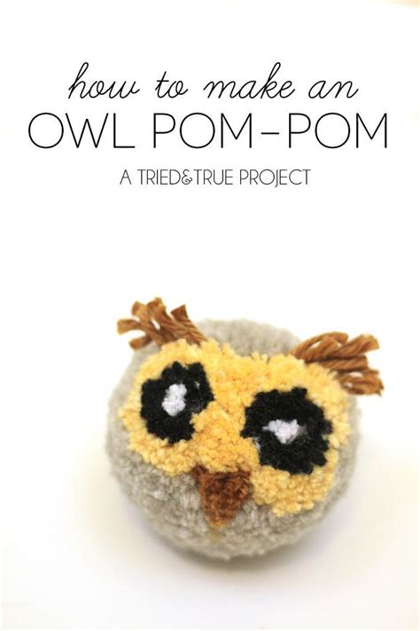 This Owl Pom Pom Is So Easy To Make Pom Pom Animals Diy Pom Poms