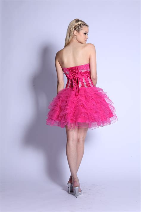 Short Jeweled Sexy Puffy Skirt Homecoming Prom Dress Formal Sparkle Lace Up Back Ebay