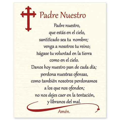 Padre Nuestro Our Father In Spanish Print