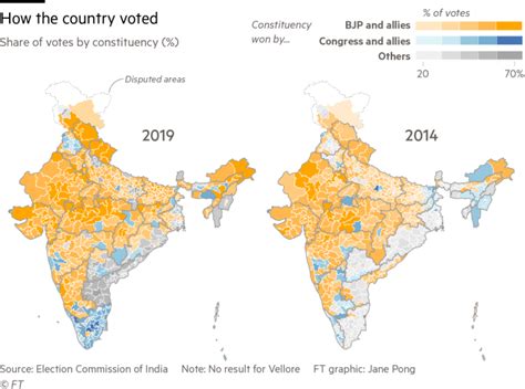 India 2019 Election Results Modis Landslide In Charts Financial Times