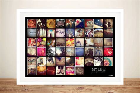 Mixed Tiles Personalised Photo Collage Wall Art Quality Canvas Prints Au