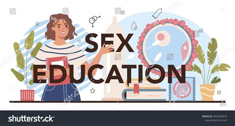Sex Education Typographic Header Sexual Health Stock Vector Royalty