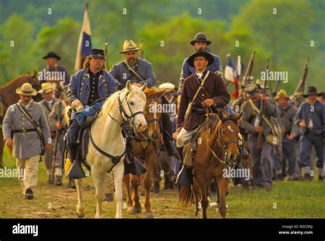 Arkansas Reenactment In The Civil War Battle Of Pea Ridge National