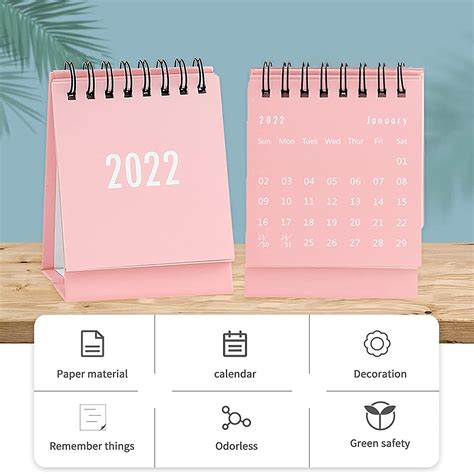 Mini Desk Pocket Calendar From Sep2021 To Dec2022 Standing Flip