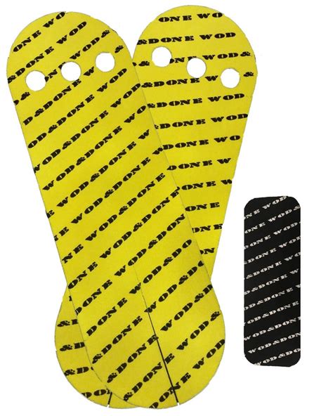 Self Adhesive Wod And Done Grips And Hook Grip Bundle Skin Tight Chalk And Sweat Friendly Yellow