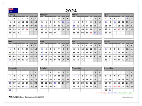 2024 Printable Calendar “37ms” Michel Zbinden Au
