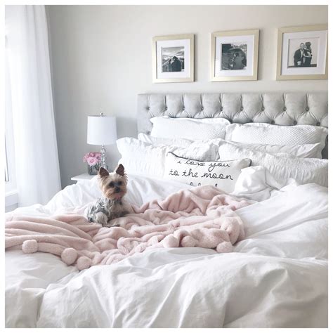 You also can find plenty ofrelated inspirations in this article!. White & Light Grey Bedroom / Pink & Gold Accents | Grey ...