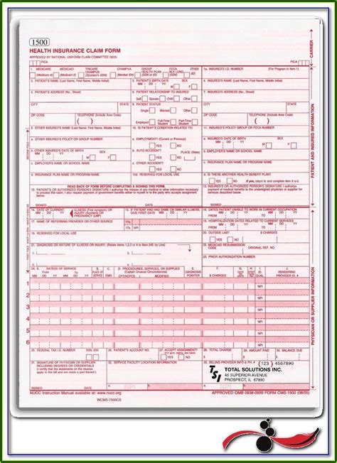 Printable Hcfa 1500 Claim Form Form Resume Examples Pv9wxnjxy7