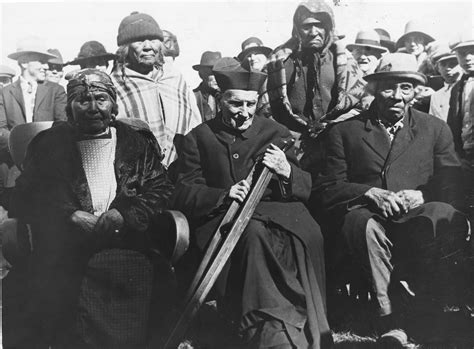Father Cataldo with Coeur d' Alene Natives, 1926 | Spokane Historical