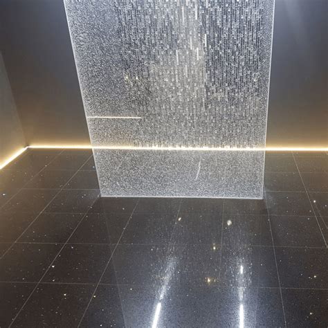 Black Quartz Stardust Premium Floor Tile 600 X 600mm