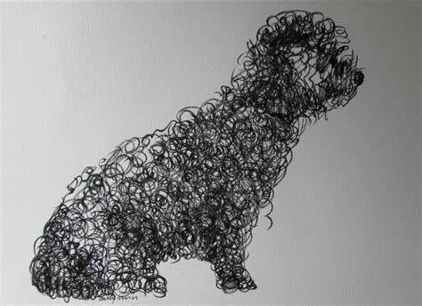 Sally Muir Scribble Dog Scribble Art Encaustic Art Dog Artwork