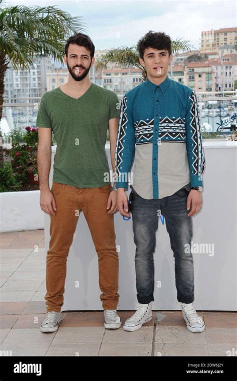 Kostas Nikouli Nikos Gelia Posing At The Palais Des Festivals For The Photocall Of The Film