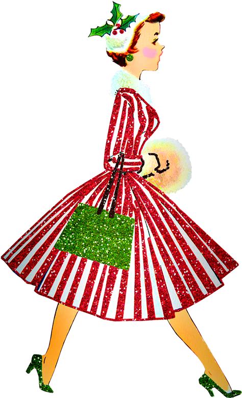 download retro christmas lady christmas woman clothing royalty free stock illustration image