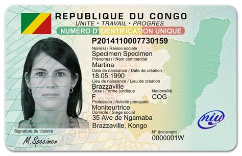 New Electronic Tax Id Card For The Republic Of The Congo