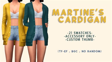 Pts Martines Accessory Cardi Maxis Match Sims 4 Clothing Sims 4 Mm Cc