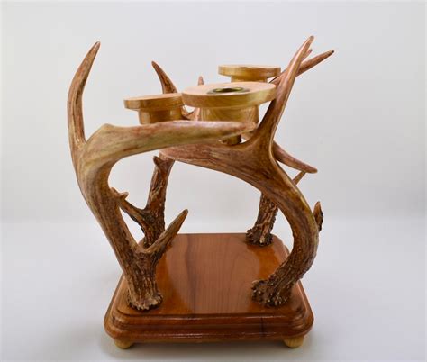 Deer Antler Candle Holdercentrepiece Circa1970s Handcrafted Etsy