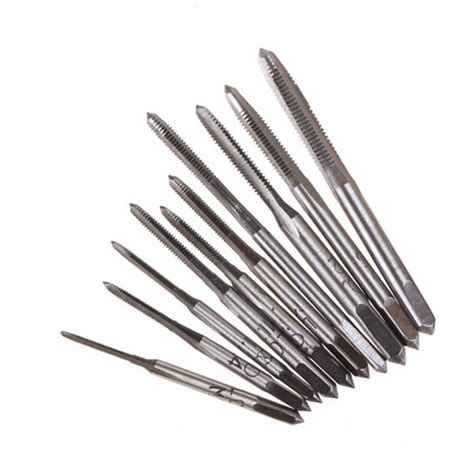 10pcslot Hss Hand Tap Thread Grinding Carving Tool Mini Wire Tapping