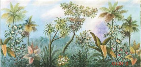 Tropical Rainforest Wallpaper Wall Mural Jungle Frorest Trees Etsy
