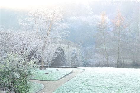 Frosty Winter Morning Scene In England Stock Image Image Of Frozen