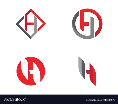H Letter Logo Template Design Royalty Free Vector Image