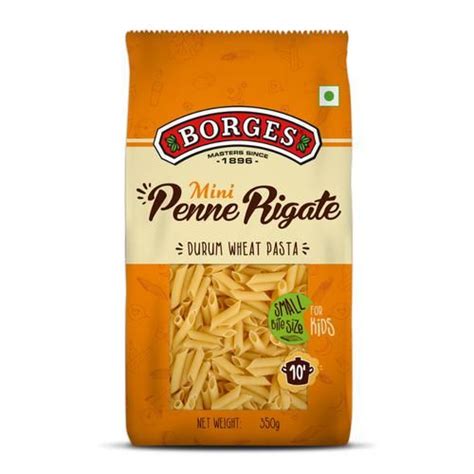 Buy Borges Durum Wheat Pasta Mini Penne Rigate 350 Gm Pouch Online At