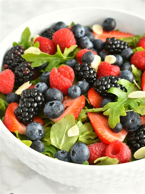 Mixed Berry Arugula Salad Herbs And Flour