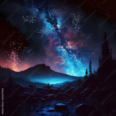 Galaxy Landscape Art Illustration Beautiful Wallpaper For Phone Web