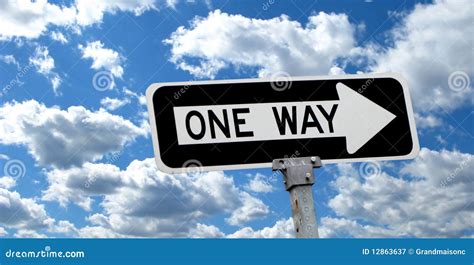 One Way Road Sign Royalty Free Stock Photography Image 12863637