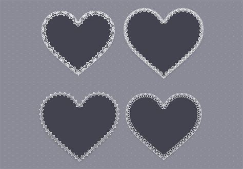 Black Lace Heart Psd Pack Two Free Photoshop Brushes At Brusheezy