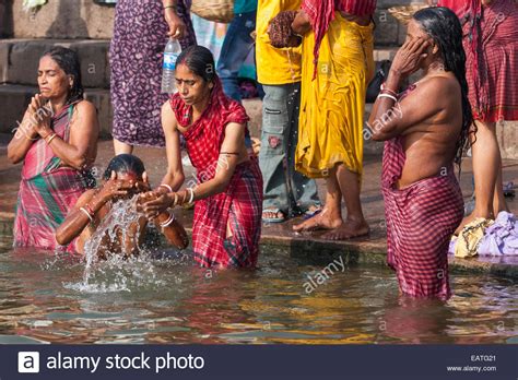 Hindu Women Praying And Bathing In The Holy Ganges Water Hot Sex Picture