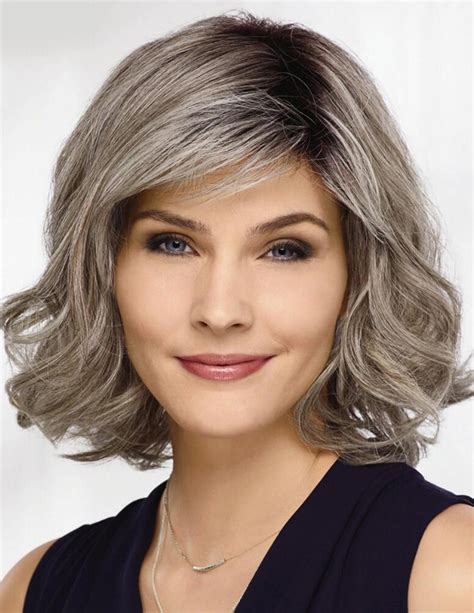 If it's your first time using a hair waver, just be warned: Mid Length Wavy Bob Lace Front Grey Hair Wig - Rewigs.co.uk