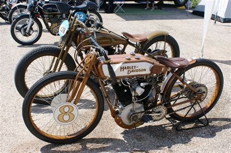Harley Davidson 1000 Board Track Racer 1920 N°8 And 1200 Jd 1927 N