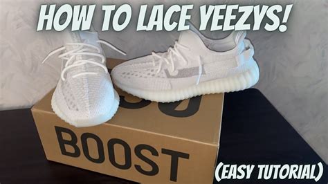 How To Lace Yeezys Youtube