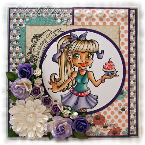 Pin By Lynda Anderson Cardmaking Addi On Girl Birthday Cards Girl