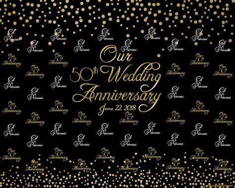 50th Anniversary Photo Backdrop Custom Golden Anniversary Etsy