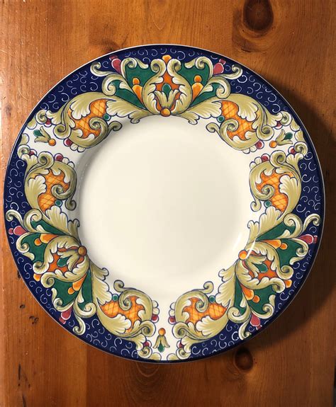Large Italian Round Serving Platter Varm Ceramica Made In Etsy