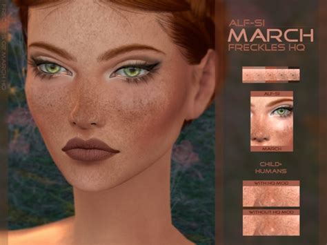 The Sims 4 Red Freckles Mod Female Full Body Milmaz