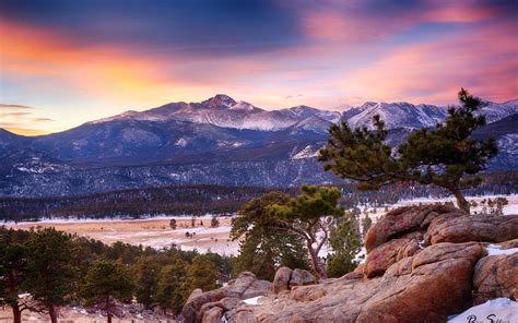Rocky Mountain National Park Winter Colorado Mountain Forest Wallpaper
