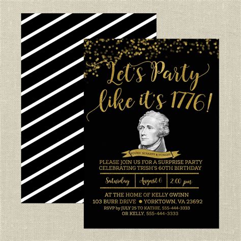 Broadway Invitation Etsy Birthday Surprise Party Birthday